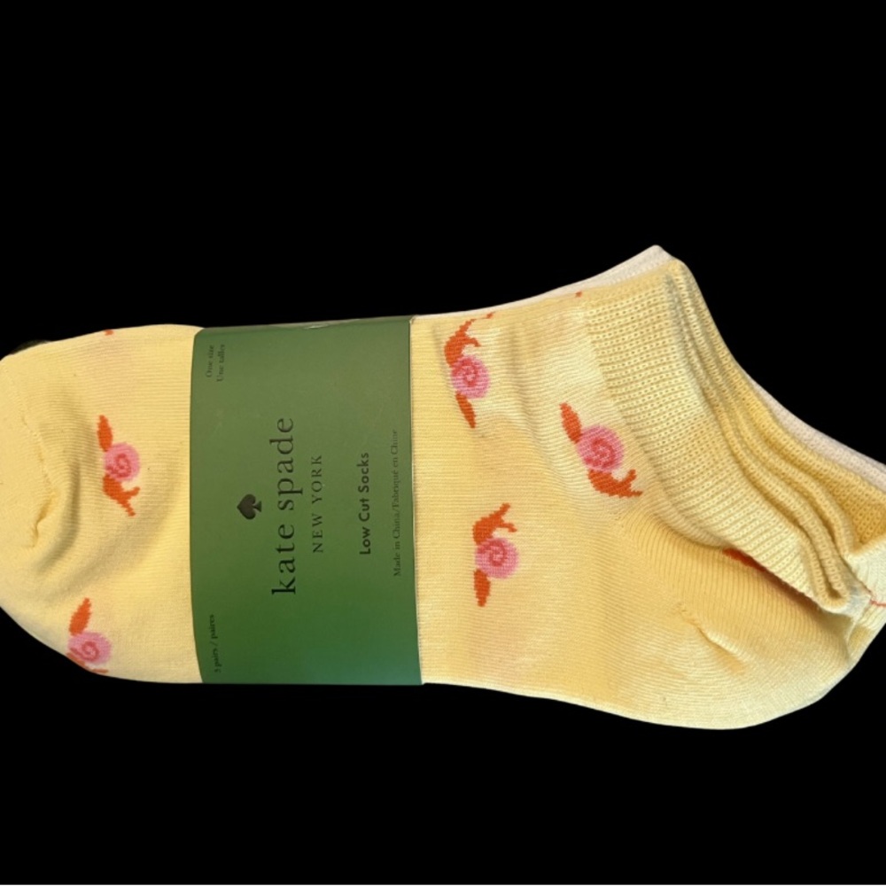 kate spade Yellow Low-Cut Socks 3 Pack